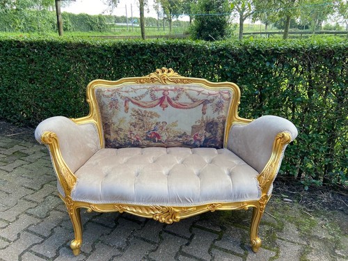 Sofa french louis xvi - xvi, beige