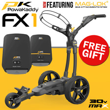 POWAKADDY 2025 FX1 STANDARD LITHIUM ELECTRIC GOLF TROLLEY +FREE TRAVEL COVER