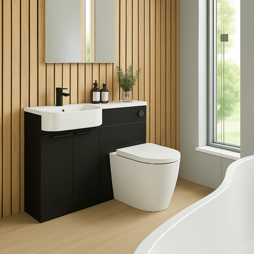 Black bathroom vanity - vanity, unit