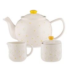 Price & Kensington Daisy Teapot, Milk Jug & Sugar Bowl Afternoon Tea Set