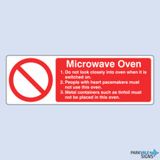 Microwave Oven Catering Sign