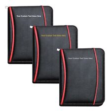 Personalised Text A4 Zipped Conference Folder Portfolio with Calculator & Pad