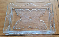 Vintage Sherdley Glassworks? Cheese/Butter Dish without Lid-1920s/40s Art Deco