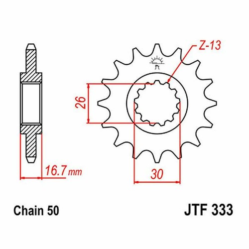 Sprocket z16 530 726 for - z16, 726.47.65
