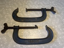 2 Vintage 8" Record G Clamps in Very Good Used Condition Open & Close Smoothly