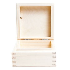 Wooden Small Box 11 cm Jewellery Ring Art Craft Decoupage Woodcraft