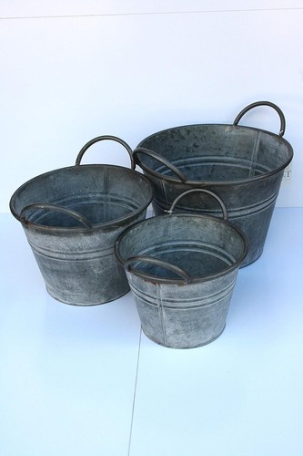 Set round vintage zinc - of,