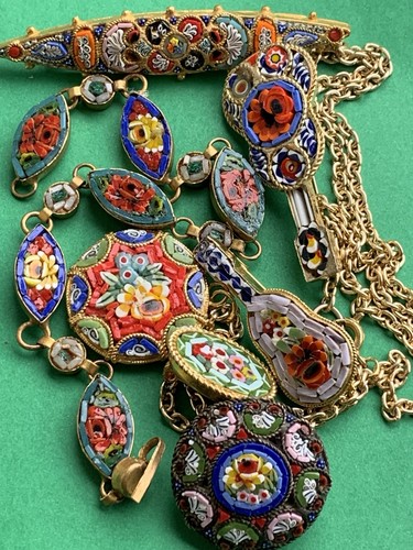 Seven vintage micro mosaic - vintage,