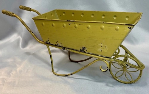 Yellow metal wheelbarrow - yellow,