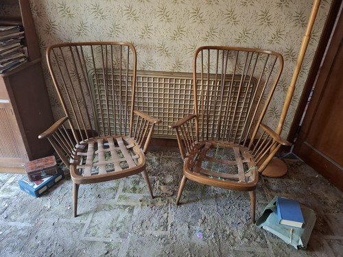 Antique pair ercol evergreen - pair,