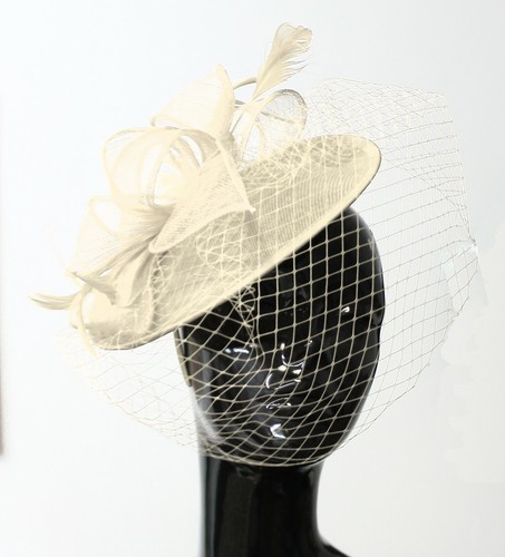 Saucer sinamay headband - saucer,