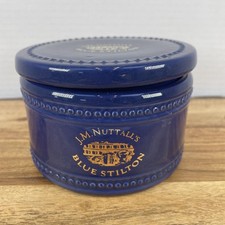 J. M. Nuttall's Blue Stilton Cobalt Ceramic Lidded Pot 3"