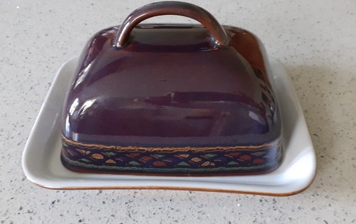 Denby shiraz butter dish - 'shiraz',