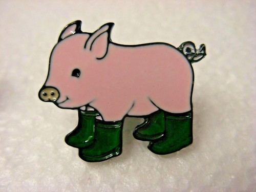 Piglet wellies pin - wellies, badge
