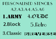 Personalised Text Stencil -
