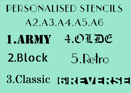 Personalised text stencil - stencil,