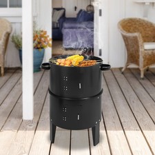 Charcoal BBQ Meat Grill Steel