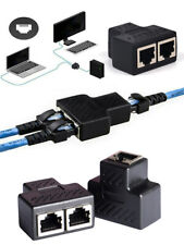 RJ45-Splitter Adattatore Lan Cavo Ethernet 1-2 Vie Dual Femmina Porta Connettore