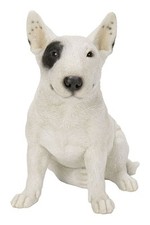 Vivid Arts Bull Terrier Black & White Dog - Garden Ornament 20cm Indoor Outdoor