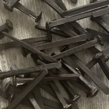 Hand Forged Rose Head Wrought Iron Nails Old Rustic Traditional Nails -100