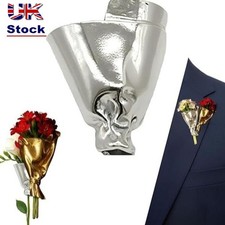 DIY Flower Bouquet Brooch Holder Clip Vintage Minimalist Vase Brooch