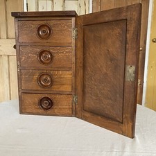 Antique Solid Oak Apothecary