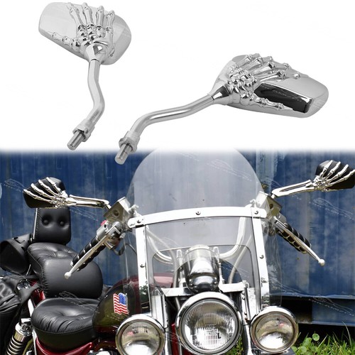 Chrome motorcycle skull hand - skull,