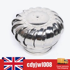 CHIMNEY SPINNER COWL Stainless Steel Spinning Wind Rotating Cap 160mm Diameter