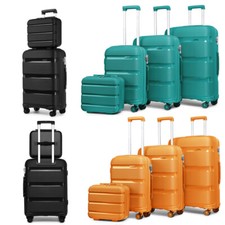 KONO 14/20/24/28Inch Polypropylene Cabin Luggage Travel Hard Shell Suitcase Set