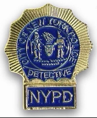 Detective pin badge blue and - badge.,