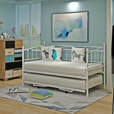 Metal Bed Frame Day Bed with Trundle ,Single Double Sofa Guest Bed