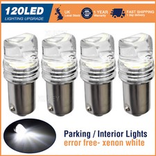 4X White BA9S LED Bulbs