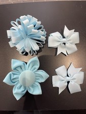 Baby Blue Juvenile Ballroom Latin Dance Hair Piece Set