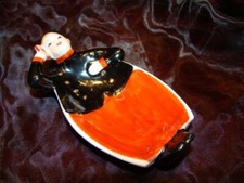 Bowl Pierrot Bellhop Art Deco-German Style Art Nouveau Style Porcelain Figurine