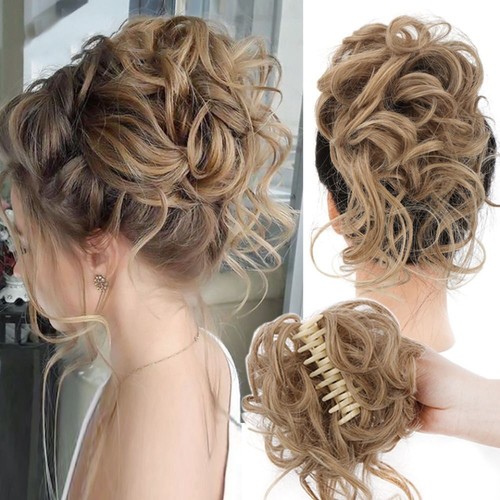 Synthetic thick messy - synthetic, bun