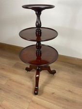 Victorian Mahogany Three Tier Spinning Shelves Dumb Waiter.