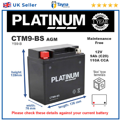 Ctm9 platinum agm - ctm9-bs,