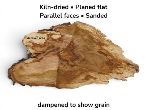 Wild cherry wood slab live - wild,