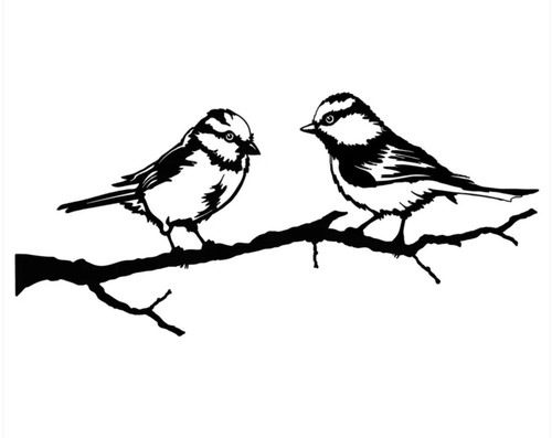 Birds blue tits metal - tits, tree