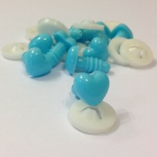 BLUE HEART NOSES - COLOURFUL Animal Safety Nose for Soft Toys & Teddy Bears