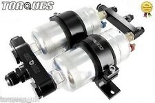 Twin Fuel Pump Billet Aluminium Assembly KIT Without Pumps Fits Bosch 044  Black