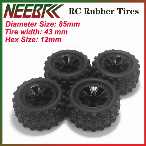 4pcs 85mm 12mm - 12mm, rubber