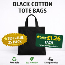 25 Plain CANVAS ECO BLACK