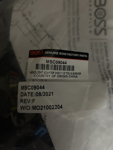 Oem boss snow plow headlight - snow,