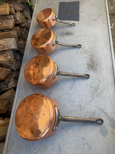 Set vintage french copper - of,