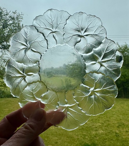 Lalique frosted glass floral