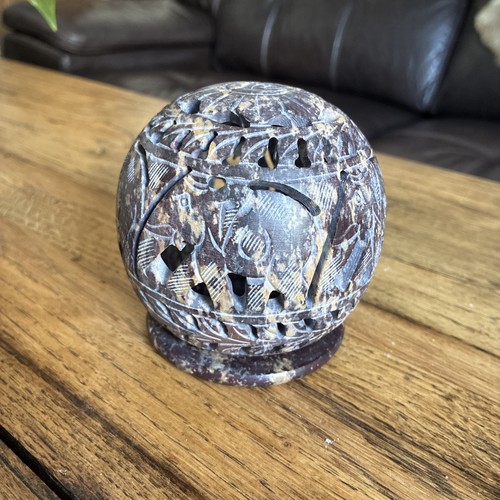 Vintage hand carved soapstone - hand,