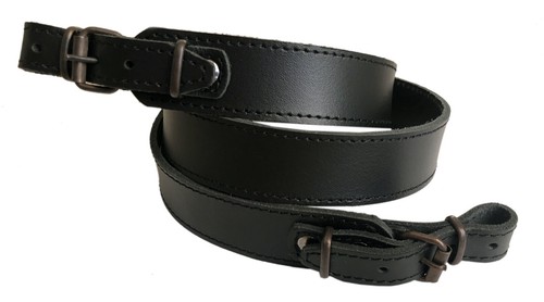 Black genuine leather plain - genuine,