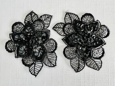 2 Vintage Embroidered Beaded