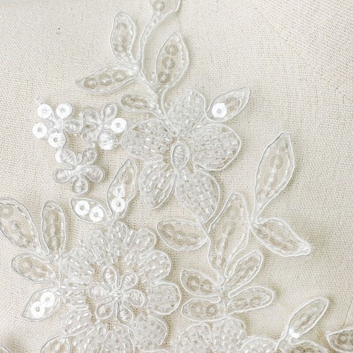 Pair lace floral embroidered - 1,
